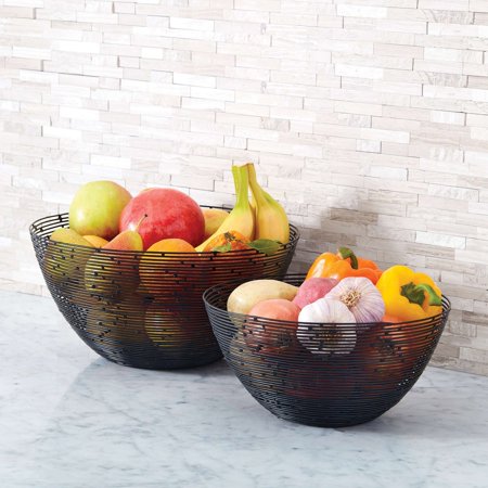 Mikasa Gourmet Basics 2-piece Modern Metal Baskets for Fruit and Vegetable